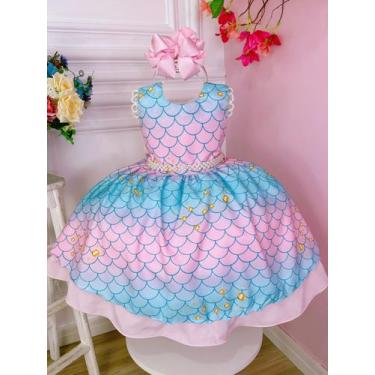 Imagem de Vestido Infantil Tay Day Sereia Princesa Luxo Festa - vila lele, 10