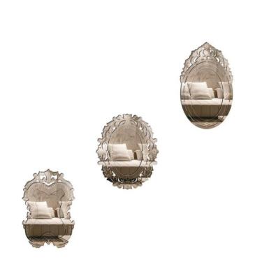Imagem de Kit Espelho Decorativo Veneziano Sala Quarto 84,88 e 82 - CREATUS, pra