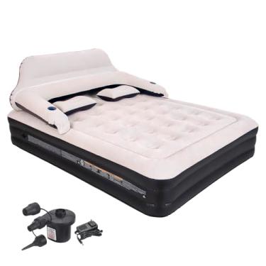 Imagem de RAPTAVIS Cama inflável Queen Size colchão de ar com bomba e cabeceira, colchão inflável