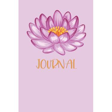 Imagem de JOURNAL: Purple Notebook With Lotus Flower l Lined Paper l 6” x 9”