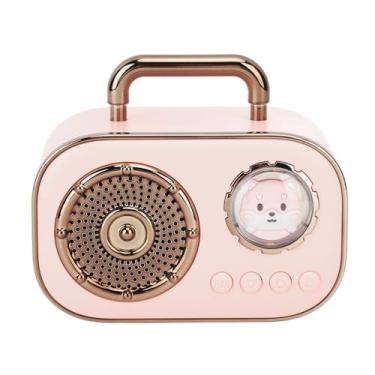 Imagem de Usb Sem Fio Alto-falante Conexão Livre Tipo C Carregamento 4 Modos Alto-falante Alça Dos Desenhos Animados Uso Ao Ar Livre (Rosa)