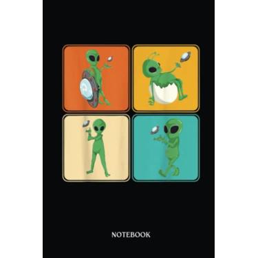 Imagem de Alien Notebook: Pop Art Ufo Abduction Extraterrestrial Science Fiction Alien | Alien Journal, Lined Journal Ufo, Ufo Journal, Lined Journal Alien, Size 6 X 9", 120 Pages.