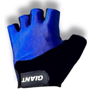Imagem de Luva Meio Dedo ciclismo treino academia cross fit Giant Confort (Azul, Grande)