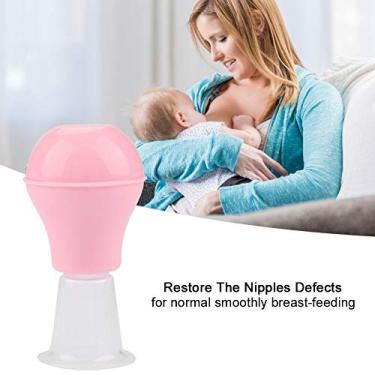 Imagem de Aspirador de Mamilo Feminino Portátil Com Correção de Copos Macios para Cuidados de Saúde de Mamilo Plano Invertido para Mulheres Grávidas (Rosa)