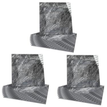 Imagem de Azulejo de parede de PVC com padrão de mármore, adesivos de parede autoadesivos de vinil à prova d'água de 60 x 30 cm para banheiro, cozinha, sala de estar e superfícies lisas (G45 (30 peças))