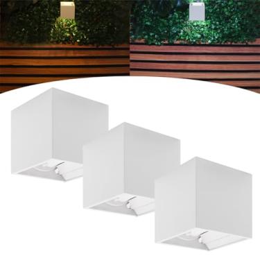 Imagem de Kit 3 Mini Arandela Branca 3w Interna Externa 2 Friso C/Led (Branco Quente)