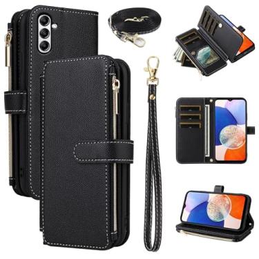 Imagem de Furiet Capa carteira para Samsung Galaxy S24 Plus/S25 Plus S24+ S25+ 5G com alça de pulso, alça de ombro flip com zíper bolsa para celular à prova de choque para S24Plus 24S + S 24 24+ S25Plus 25S 25+