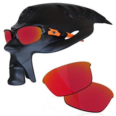 Imagem de RockShell Lentes polarizadas de substituição para óculos de sol Oakley Flak Jacket - vermelho vulcânico