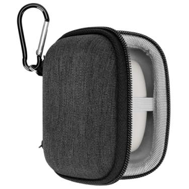 Imagem de Geekria Capa de fone de ouvido UltraShell compatível com Sony Wf-H800 sem fio, capa rígida de substituição para viagem com armazenamento de cabo (cinza)