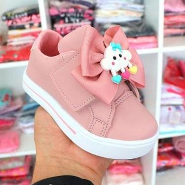 Imagem de Tênis Laço Nuvem De Velcro Infantil  Menina Delicado-Feminino