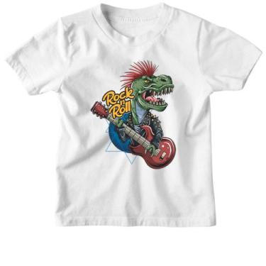 Imagem de Camiseta Infantil Dinossauro Rock and Roll Guitarra - Alearts, 14