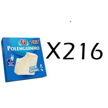 Imagem de 3 caixas de Polenguinho Polenghi Queijo Processado Kit com 216 unidade