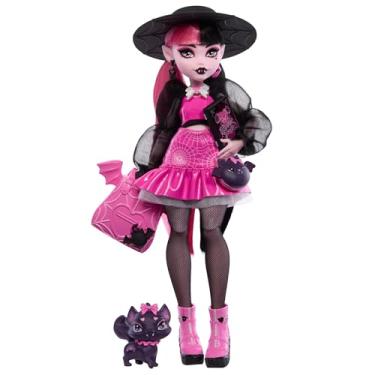 Imagem de Monster High, Boneca Articulável Draculaura Novo Visual com Pet Count Fabulous e Acessórios, Para crianças a partir de 4 anos