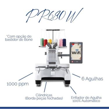 Imagem de Máquina De Bordar Brother 6 Agulhas Pr680w Com -wi-fi