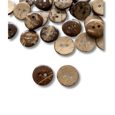 Imagem de Botão De Costura Coco 15mm 2 Furos - 50 Unidades - Inova Aviamentos, M