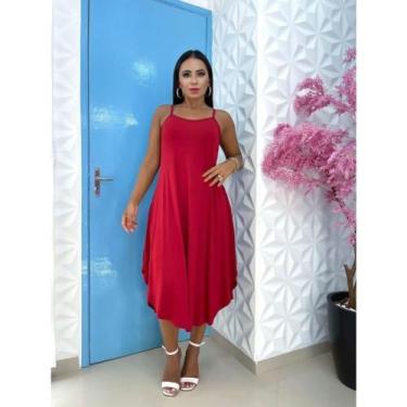Imagem de Vestido Feminino Maxi Longo Alcinha De Malha Soltinho - C Moreira Moda