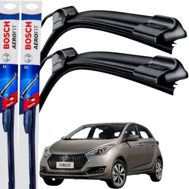 Imagem de Par Palheta Limpador Parabrisa Dianteiro Silicone Bosch Paleta Hyundai HB20 2013 á→ 2019