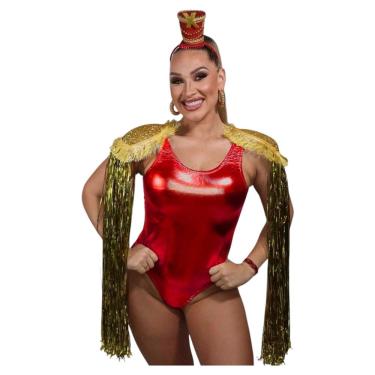 Imagem de Fantasia Paquita da Xuxa Xou da Xuxa Anos 90 Retrô Flash Back Festa Ploc Anos 80 Acessório Carnaval Bloquinho Vermelho