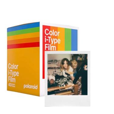 Imagem de Filme Polaroid Com 40 Fotos Moldura Branco Color I-type