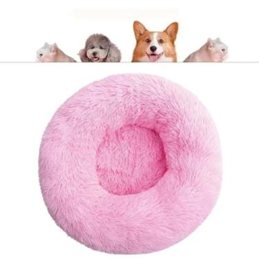 Imagem de CAMA PET NUVEM PELUCIA REDONDA P 40X40X12 CAMINHA PELUCIADA CASA NINHO Cachorros E Gatos DONUT CASINHA PELUCIA FUNDO ANTIDERRAPANTE E IMPERMEAVEL (ROSA)