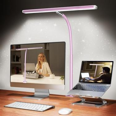 Imagem de Airlonv Luminária De Mesa Led Para Escritório E Casa, Luminária De Mesa Que Protege Os Olhos Com Pescoço De Ganso Ajustável E Flexível, Adaptador Usb De 10 W, Luminária De Mesa Com Braçadeira Para L