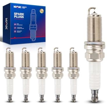 Imagem de 6619, LFR6AIX-11 Vela de ignição, KAX Double Iridium Pacote com 6 Velas de Ignição Compatível com BMW Lexus ES350 RX350 RX450h Saab Subaru Toyota Volvo, 2.5L 2.8L 3.0L 3.2L 3.5L 3.6L 4.0L H6 L6 V6