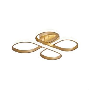 Imagem de Luminária Plafon Led Moderno Trevo Sala Quarto 3 Em 1 40w - Nitrolux