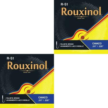 Imagem de Kit 2 Encordoamento Aço Cavaquinho Rouxinol R51 0.11”