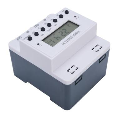 Imagem de Chave de Temporizador Digital 60A Programável Timer Eletrônico para Irrigação Cronometrada da Fazenda