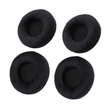 Imagem de 2 Pares 95mm/3.74in Substituição Velvet Esponja Earpads Almofadas de Ouvido para MDR-DS7000 RF6000 MDR-MA300 MDR-CD470, para DTX900, para 1900 (Preto)