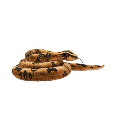 Imagem de Cobra Marrom Enrolado Realista 32cm Pelúcia Enfeite - Fofy Toys