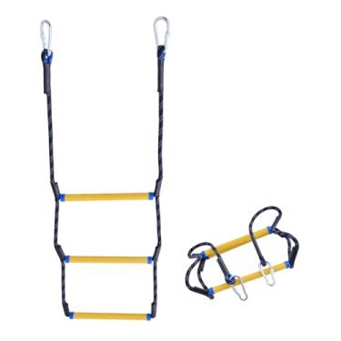 Imagem de LZ.MZXU Escada de corda de barco – Escada resistente e segura de 3 degraus, design compacto portátil, fácil de usar para natação, mergulho, resgate de barco | Ideal para nadadores, pescadores