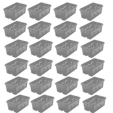 Imagem de Caixa de luz 4x2 preta dual