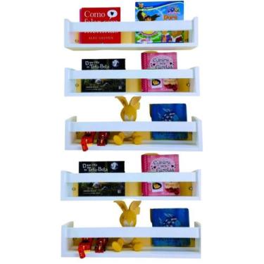 Imagem de Combo 5 Nichos Revisteiro Prateleira Para Livros Bonecos Brinquedos Md