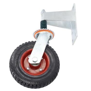 Imagem de Aço de Alto Carbono e Borracha 8 I Volta de Roda de Porta, 600lb Load Acity, para Portões de Vedação, Roda Porta Porta, Roda Auxiliar de Portão - Cor Vermelha (Vermelho)