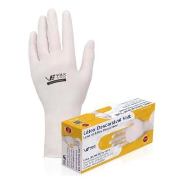 Imagem de Luvas Descartáveis Volk Do Brasil Descartável Cor Branco Tam - NoBrand