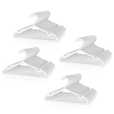 Imagem de VILICK Cabides infantis de plástico – pacote com 100 cabides antiderrapantes para roupas, calças, saias, casacos para bebês e recém-nascidos (branco)