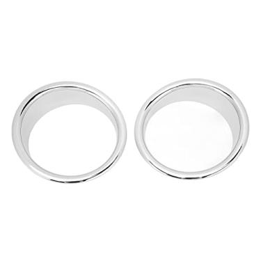 Imagem de Grcfumo Bumper Fog Light Trim Bezel, Front Bumper Fog Light Covers, Glossy Front Driving Light Corner End Cover for H2 SUT 2003 to 2009