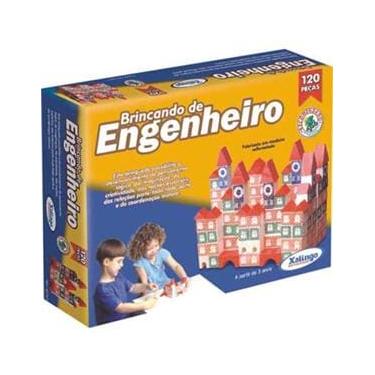 Imagem de Blocos de Montar Xalingo Brincando de Engenheiro 5279.8 c/ 120 Peças