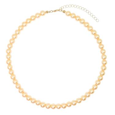 Imagem de Colar de pérolas de imitação de contas barrocas coloridas para meninas, mulheres, adolescentes, adultos, simples, prata, delicados colares de pérolas para facilitar a combinação, Pérola simulada,