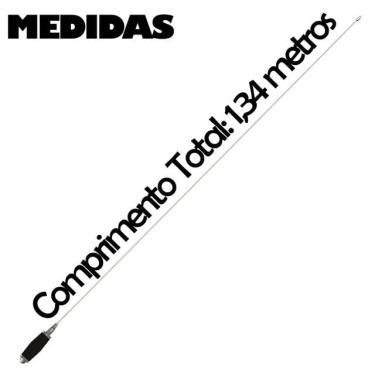 Imagem de Antena Enfeite Bobinada Camionete Caminhonete Pickup Carroceria Adaptável Anti Furto