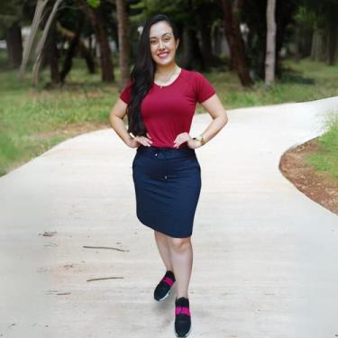 Imagem de Conjunto Fitness Moda Evangélica Short Saia E Blusa Premium - VIA ABS 