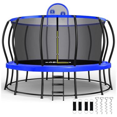 Imagem de Trampolim Zupapa 1800LBS de capacidade, 2025 estrutura dupla, design sem lacunas, postes curvos, para crianças.
