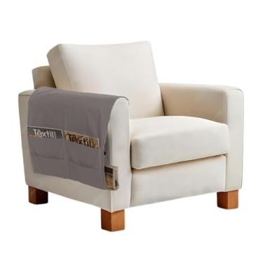 Imagem de Mistero Bolsa Organizadora Lateral de Cama, Porta Livro, Óculos, Lenço, em Gorgurão, Cor: Cinza Grafite, Tamanho: 47cm x 90cm