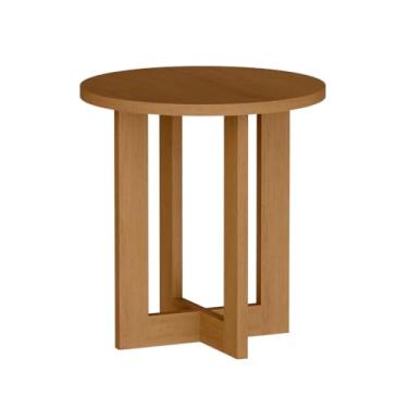 Imagem de Mesa Lateral Redonda Para Sala De Estar DecoraçãO De Mesa De Canto Para Sofá MobiliáRio DoméStico(Nature)