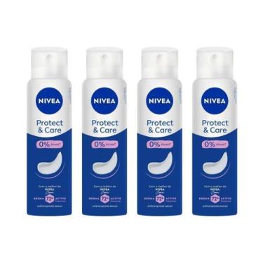 Imagem de Desodorante Aero Nivea 150Ml Fem Protect & Care - Kit 4Un