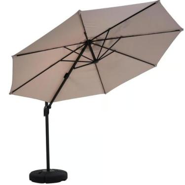 Imagem de Ombrelone Lateral Alumínio 3M Com Base Natural - Just Home Collection