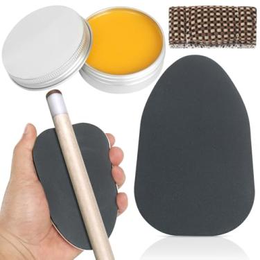 Imagem de Queimador de cera de limpeza de eixo de sinuca: bastão de taco de bilhar de dois lados limpador de pano limpador de pano para piscina acessórios de cera de eixo sedoso