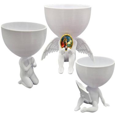 Imagem de Kit 3  Vasos Plantas Tres Reis Magos Capelinha Oração - Point da Fe