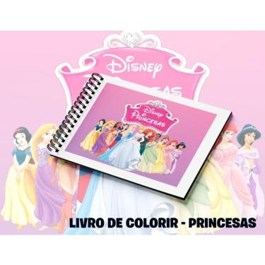 Imagem de Kit Livro de Colorir Stitch Moana Princesas Evangélico religiosos Dorama BTS 50 folhas com ou sem canetinhas 24 cores